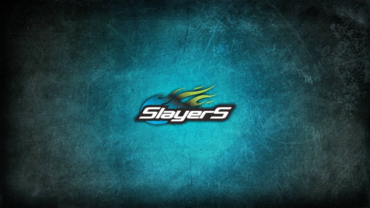 Slayers, Blue Background, Cyan