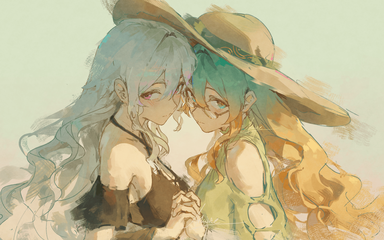 Arkilide, Anime Girls, Long Hair