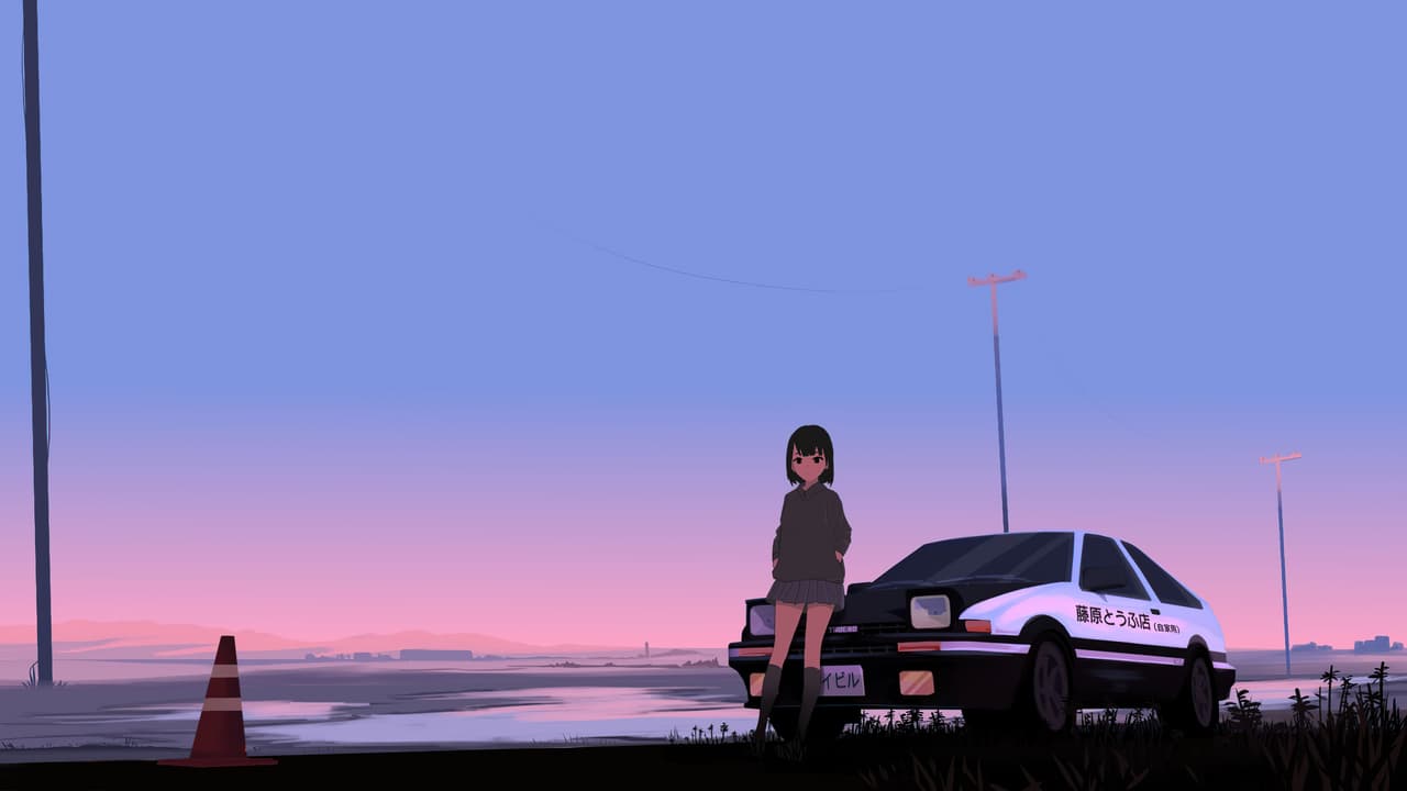Car, Anime Girls, Digital Art