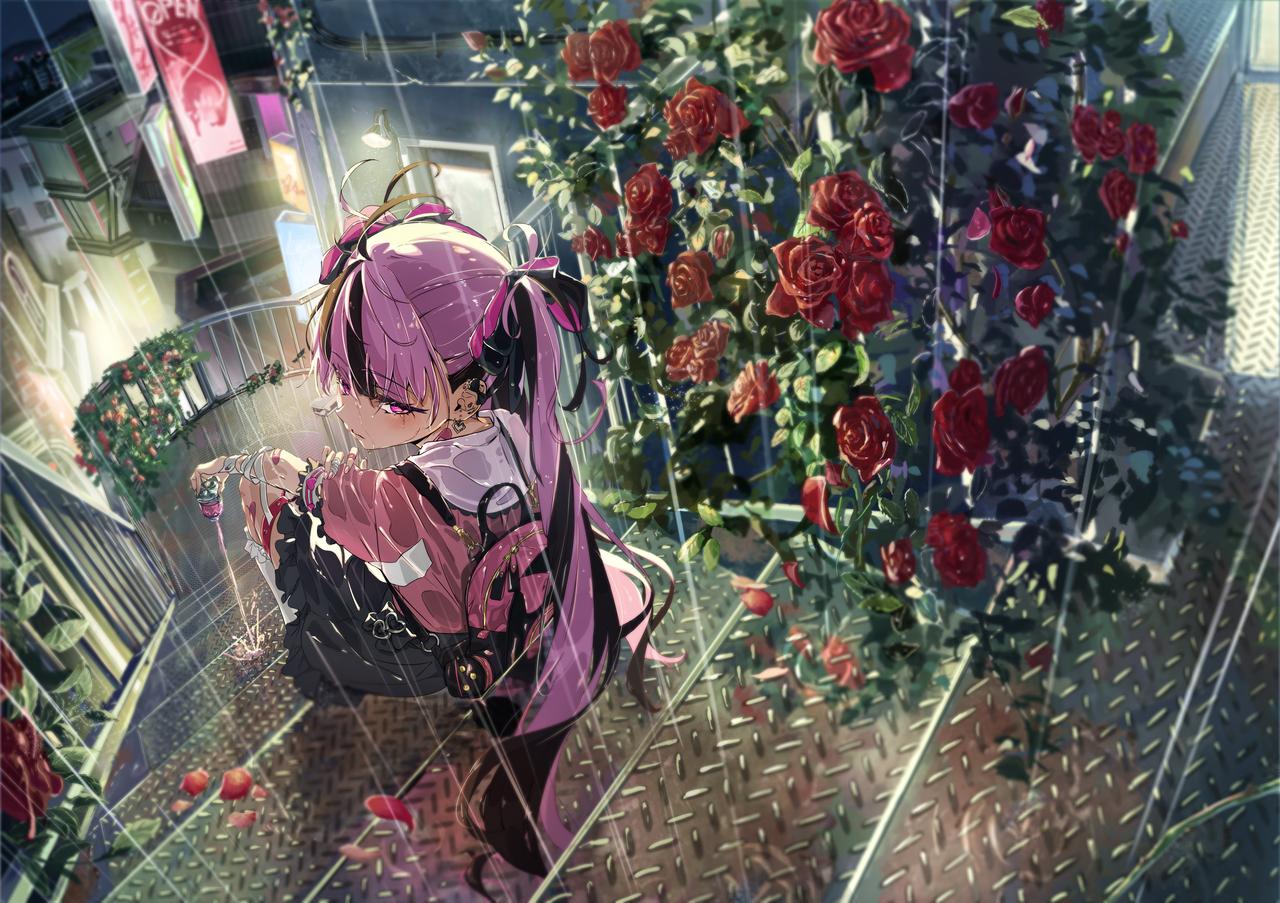 High-Angle, Wet Clothing, Two Tone Hair