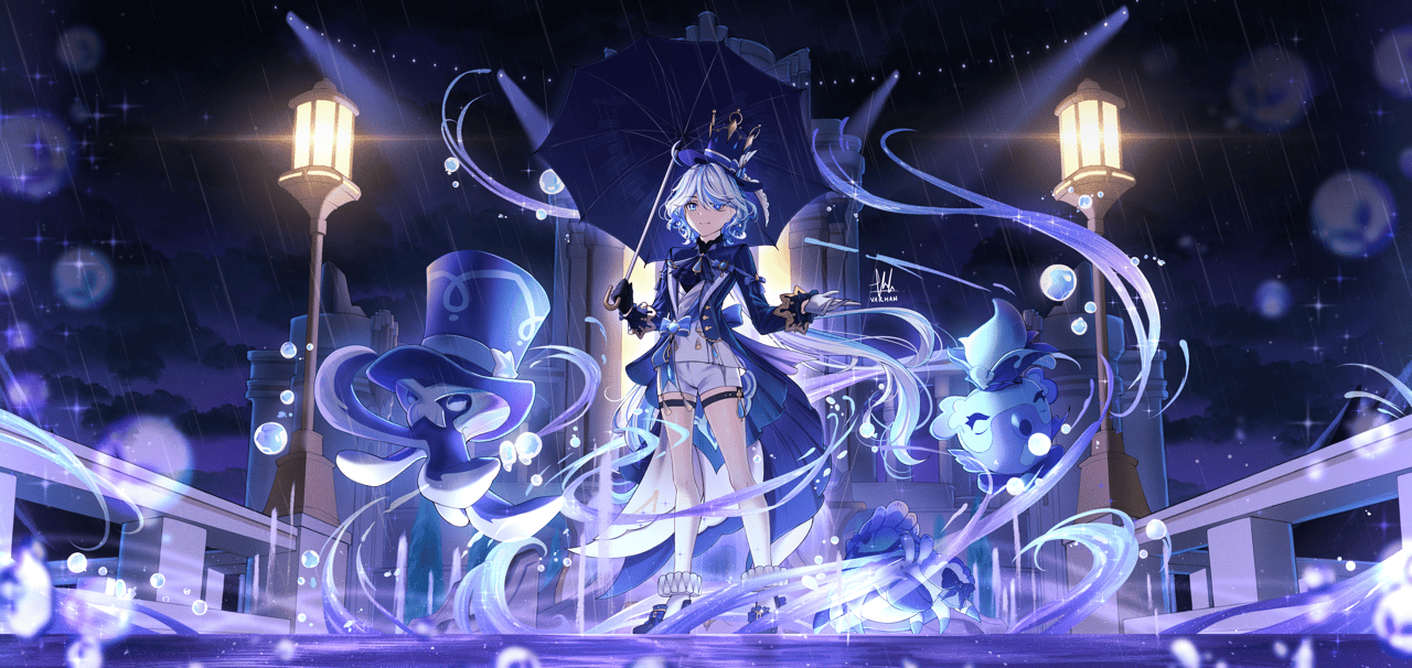 Anime, Anime Girls, Furina (Genshin Impact)