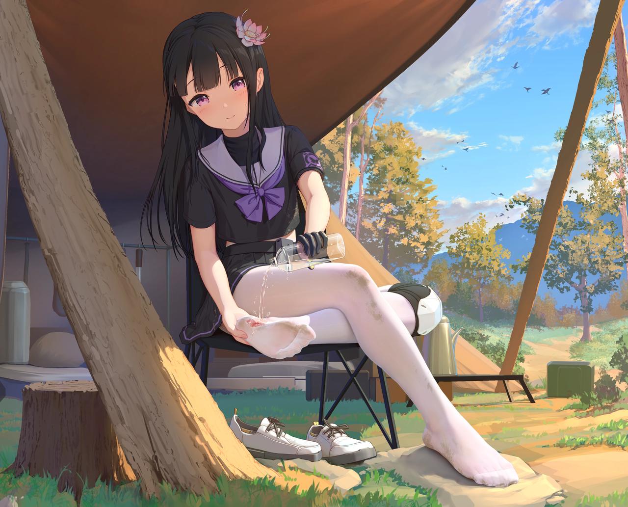 Himitsu, Anime Girls, White Stockings