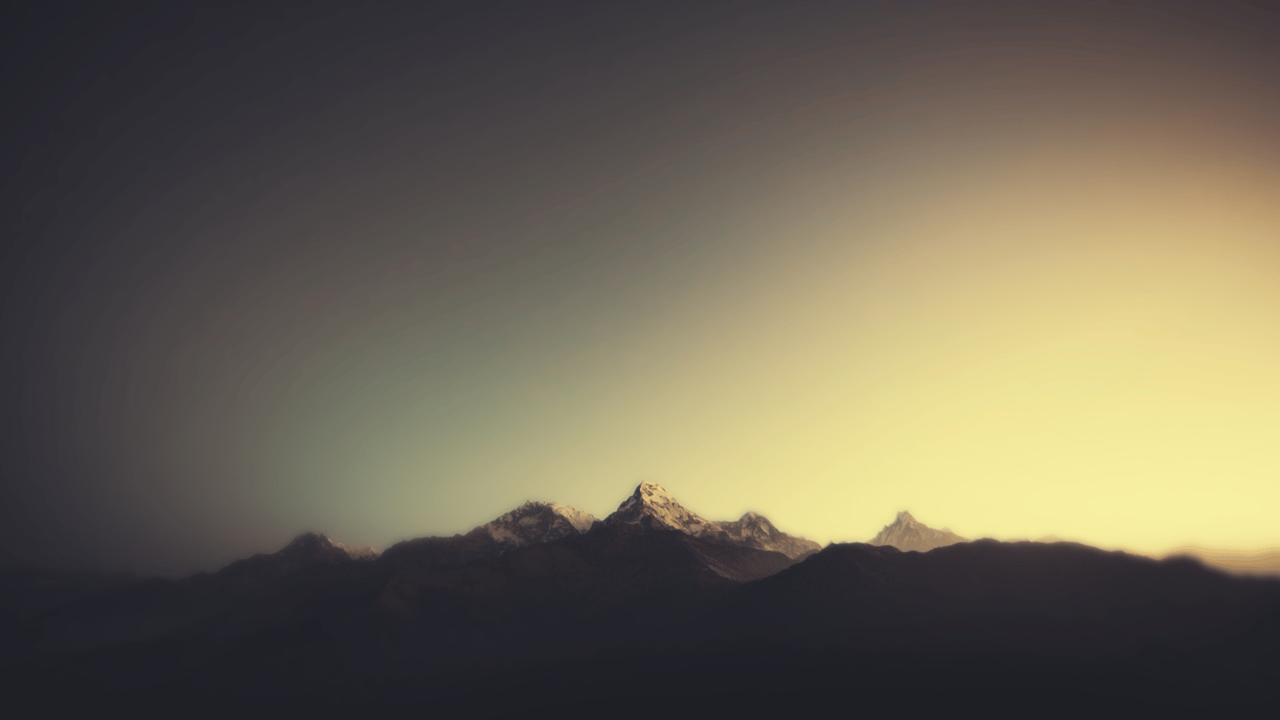Landscape, Mountains, Paint