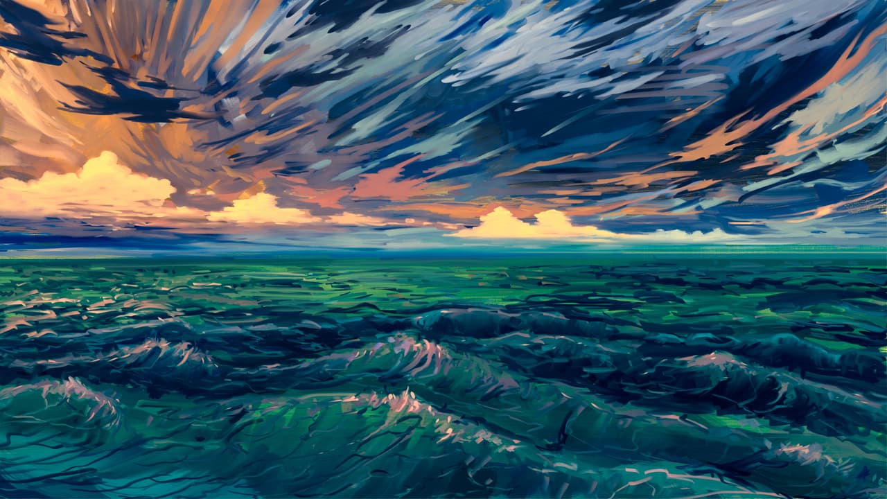 Digital Art, Digital Painting, Sea
