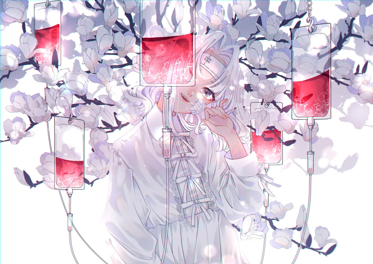 White, White Hair, Anime Girls