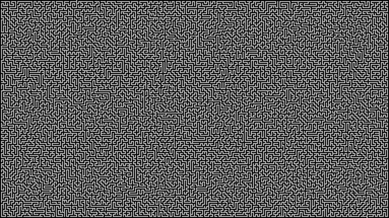 A black and white maze