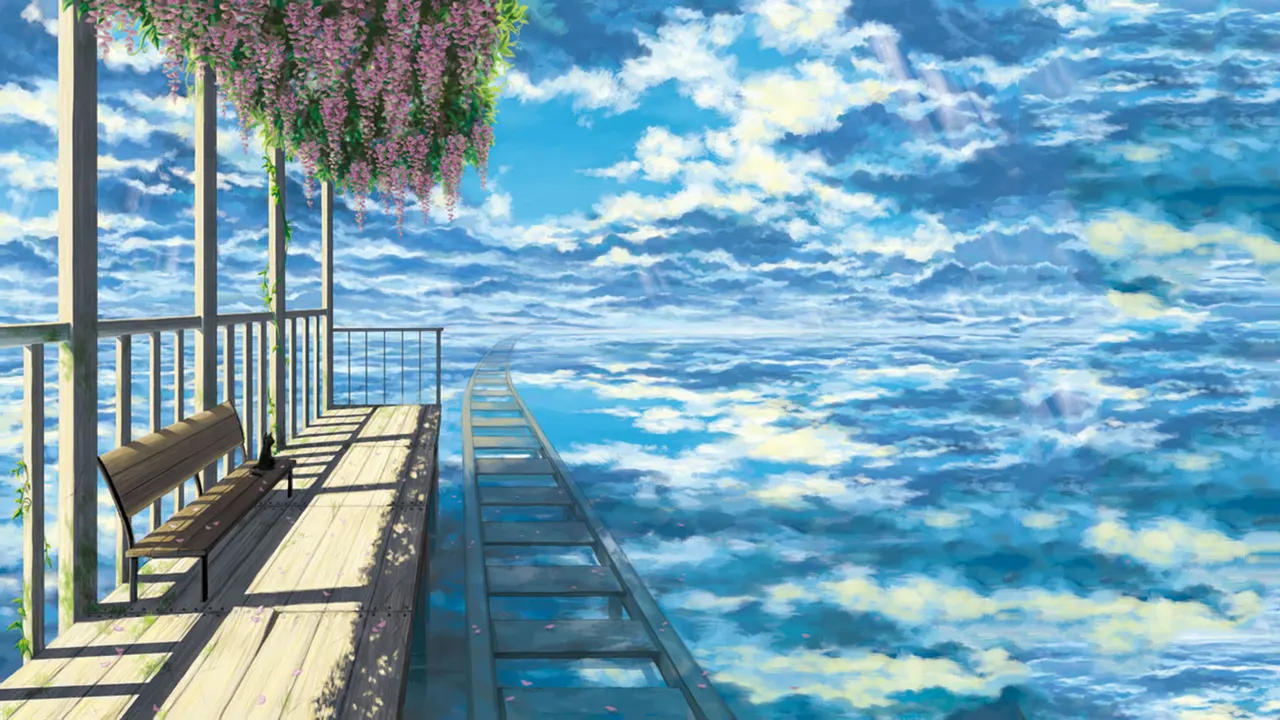 A deck overlooking the water