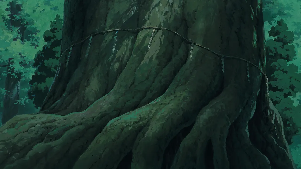 A tree trunk with a branch