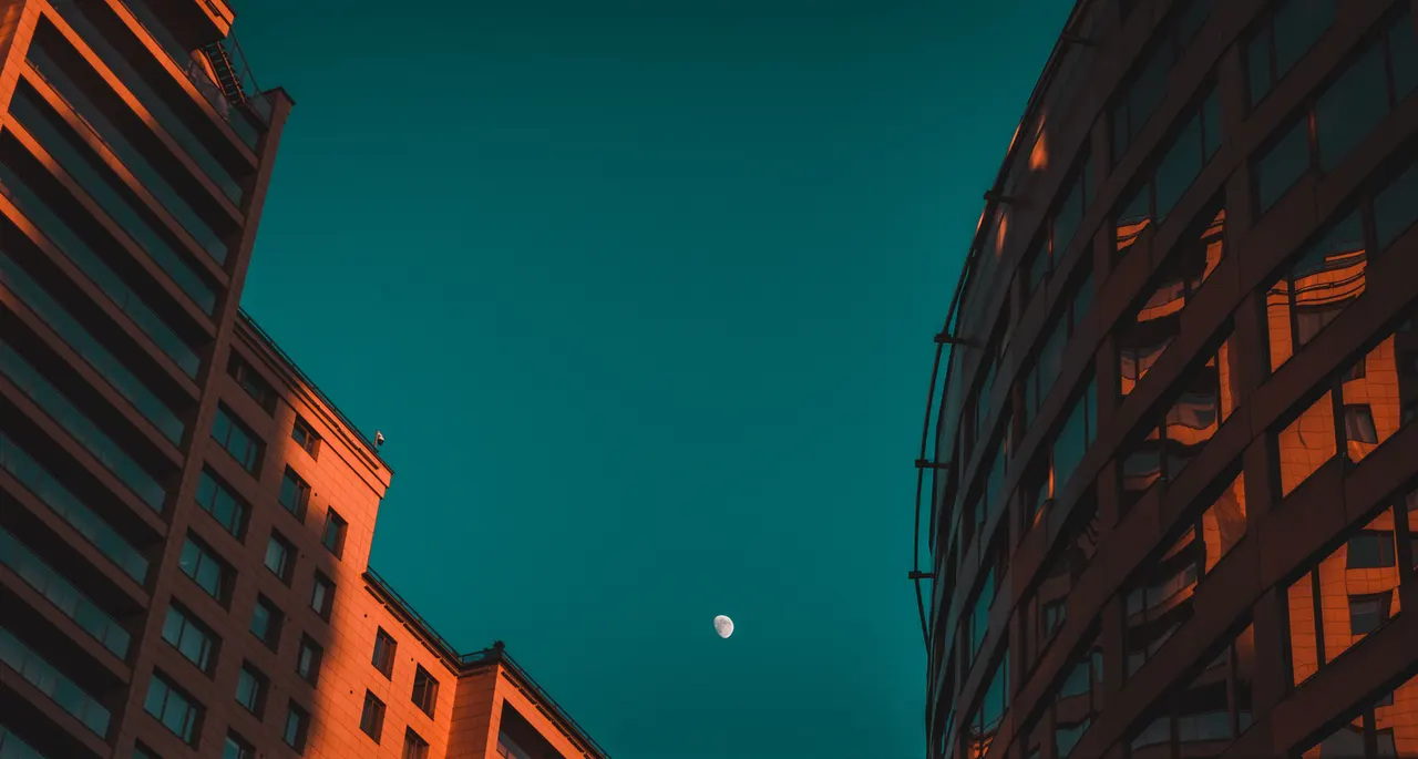 A moon in the sky