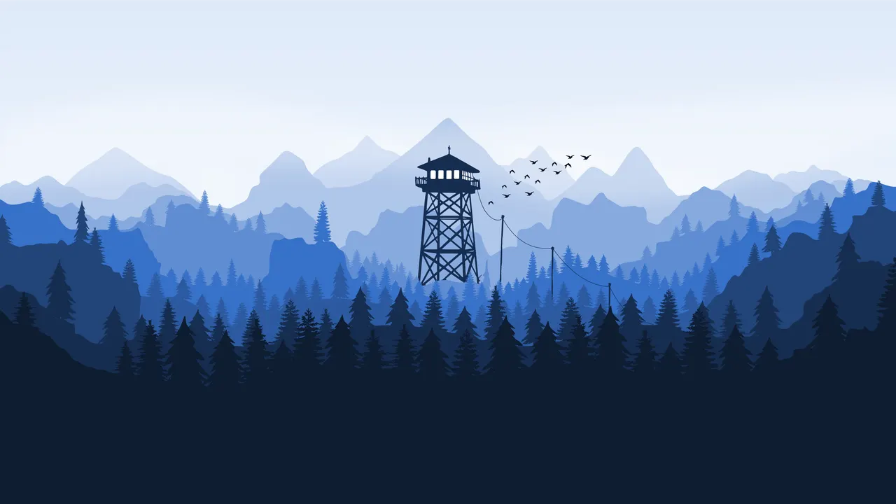 A tower in a forest