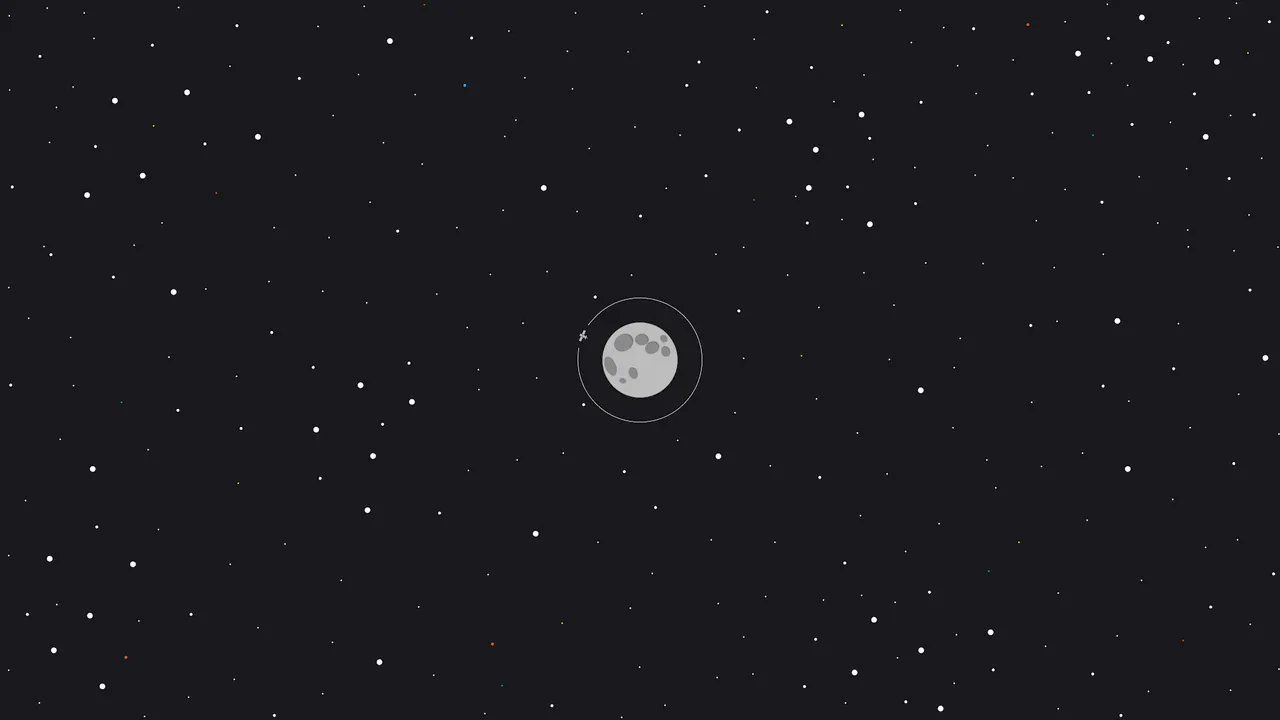 A moon in the sky