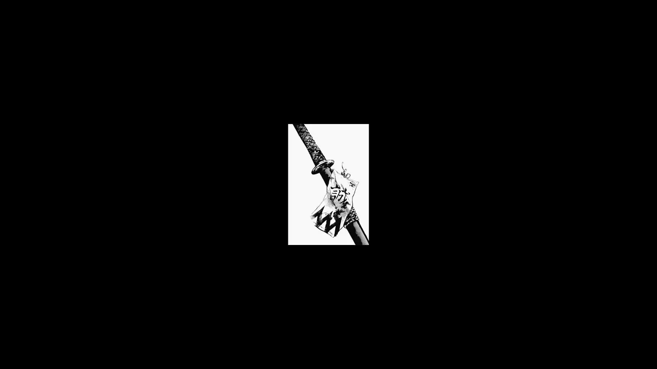 A sword with a black background