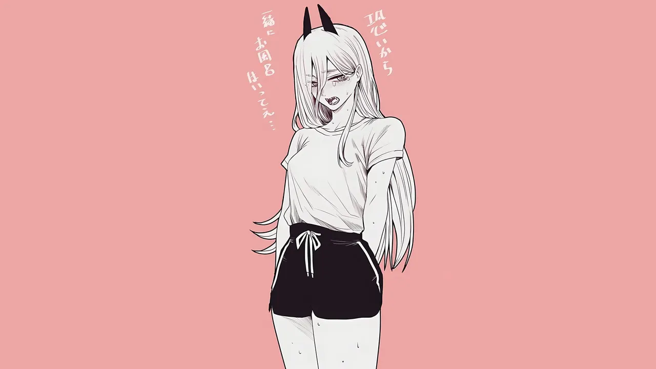 A cartoon of a woman with horns on her head