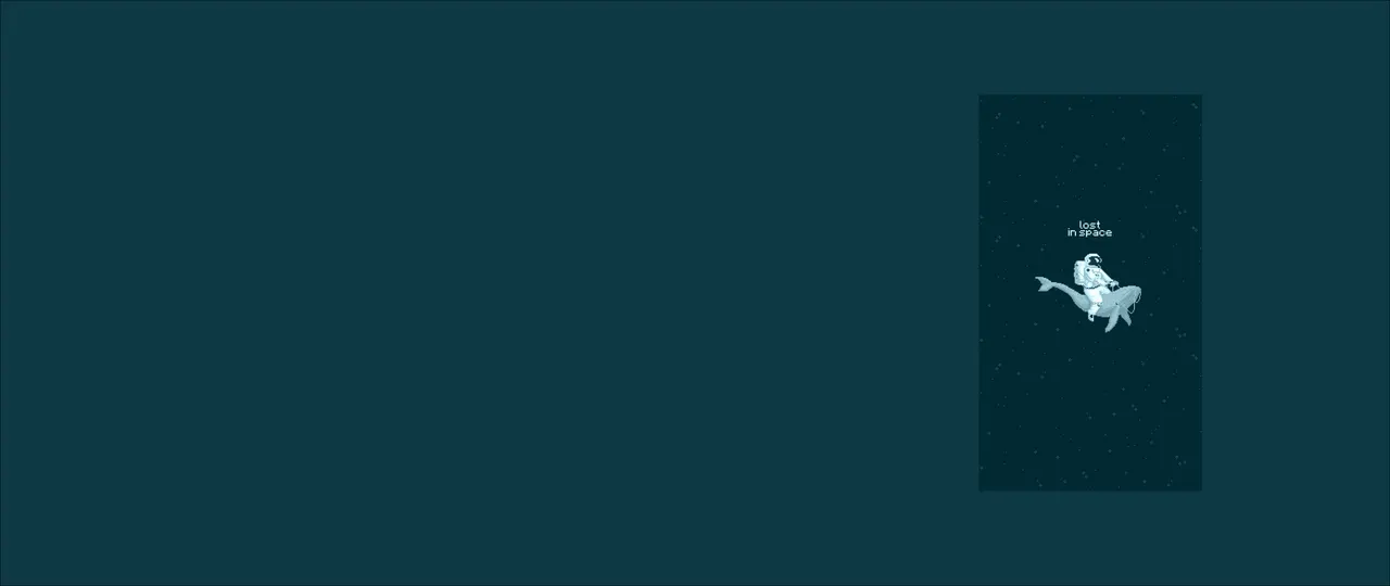 A blue rectangular object with a black background