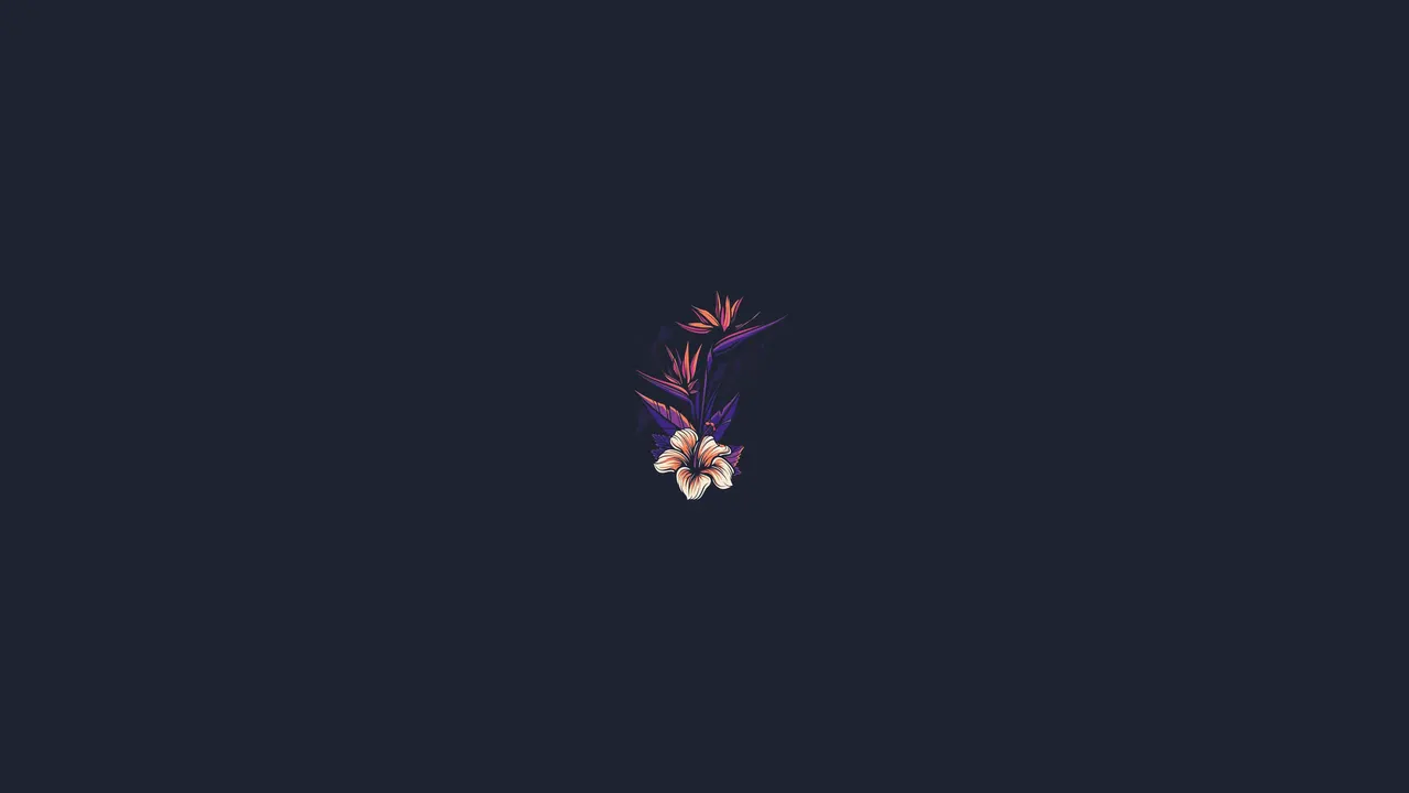A flower on a dark background
