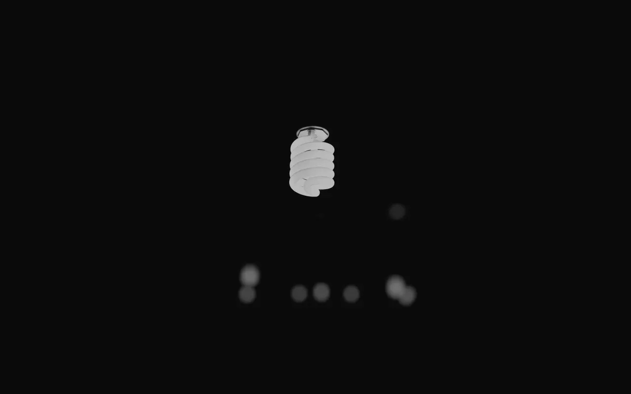 A light bulb in the dark