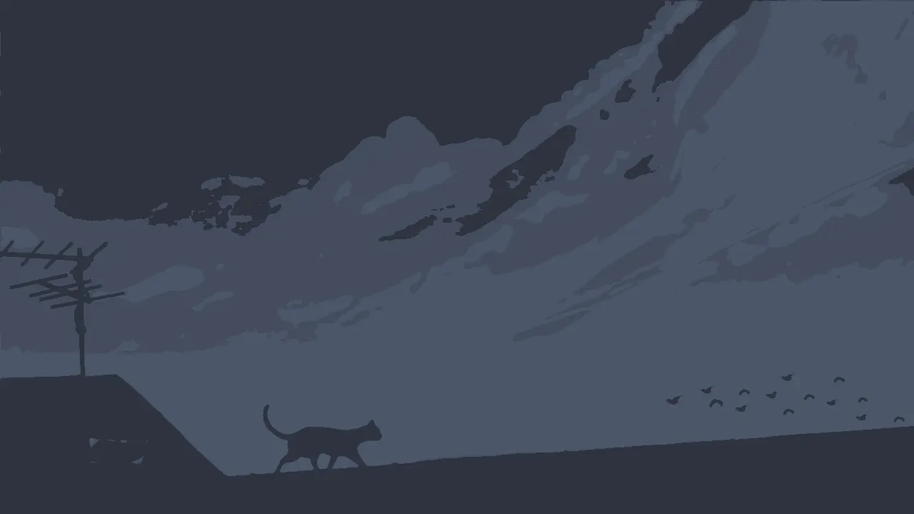 A cat walking on a hill