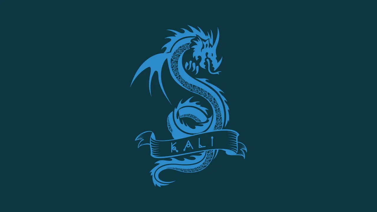 A blue dragon with a banner