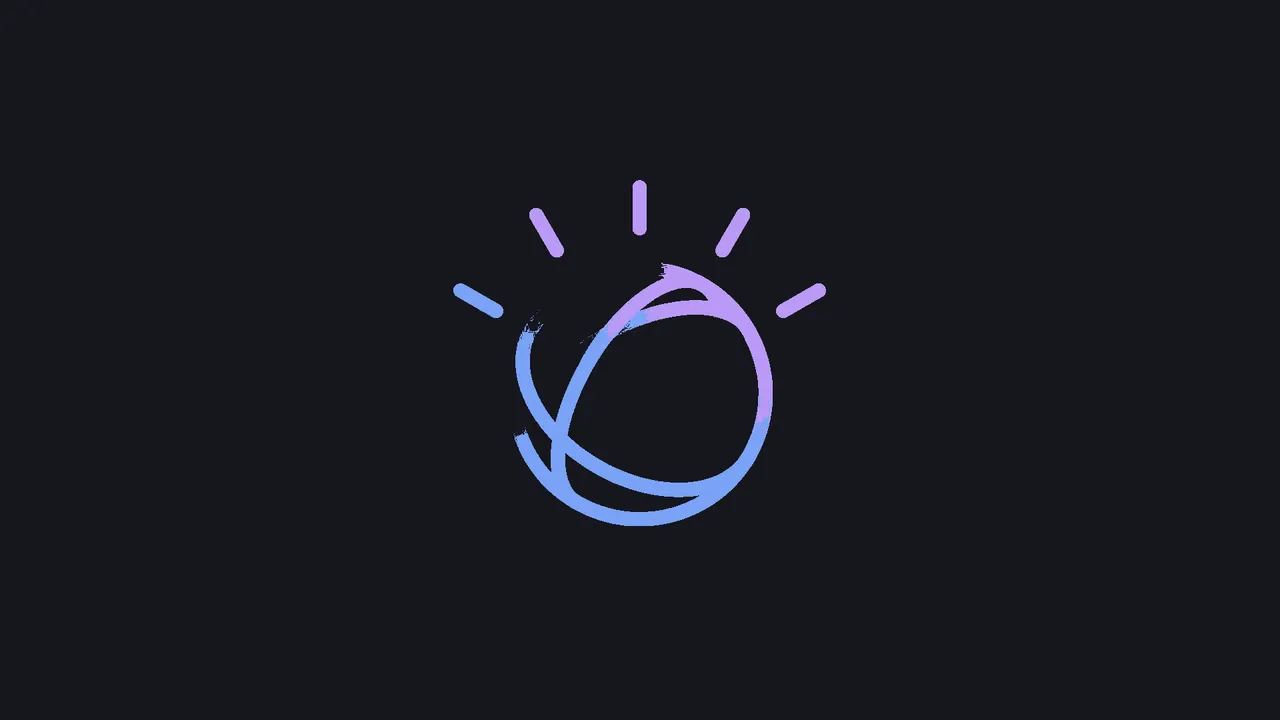 A logo with lines and rays