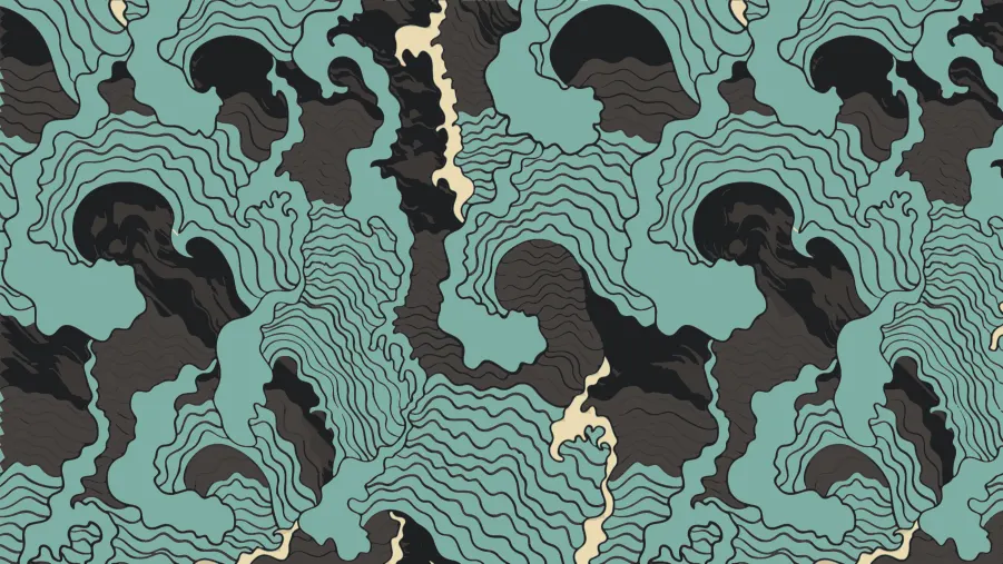 A pattern of wavy lines