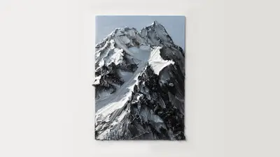 A painting of a mountain