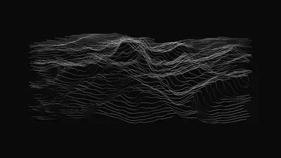 A white lines on a black background