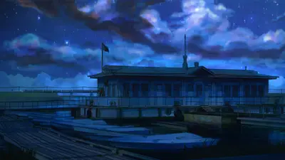 A building with a flag on the roof
