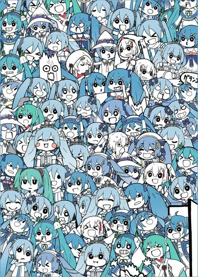 A group of cartoon characters