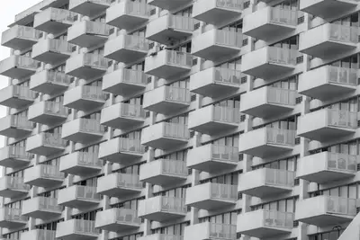 A building with balconies