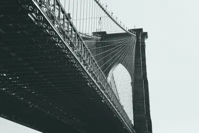 A close up of a bridge