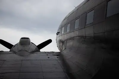 A close up of a plane