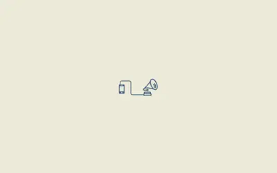A blue and white drawing of a gramophone