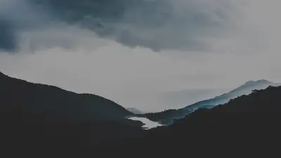 A river running through a valley