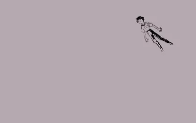 A cartoon of a man flying through the air