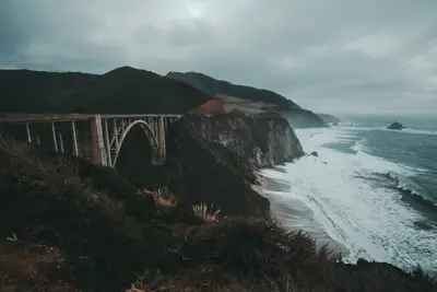 Bixby Creek Bridge over a cliff