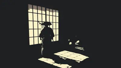 A person in a hat standing in a room with windows