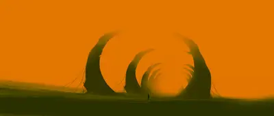 A person walking in a tunnel