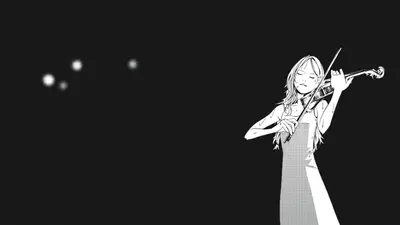 A cartoon of a woman playing a violin