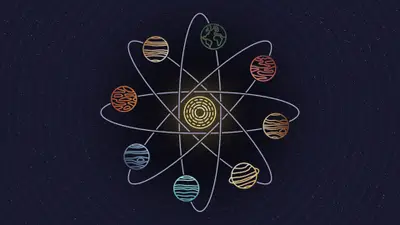 A colorful planets in a circle