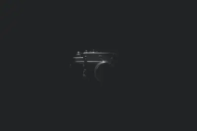 A camera with a black background