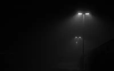 A street lights at night