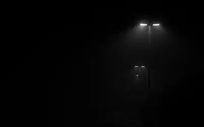 A street lights at night