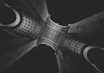 Looking up at a building