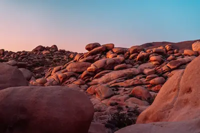 A large rocks in a desert