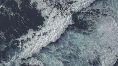 A close up of water