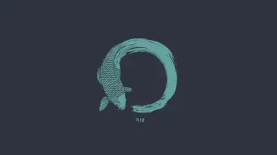 A fish in a circle