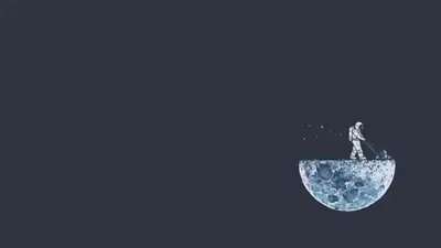 A moon in the sky