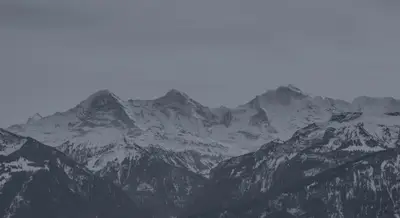 A snowy mountain tops