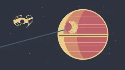 A space ship flying in the sky