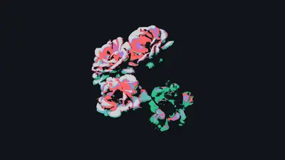 A group of flowers on a black background